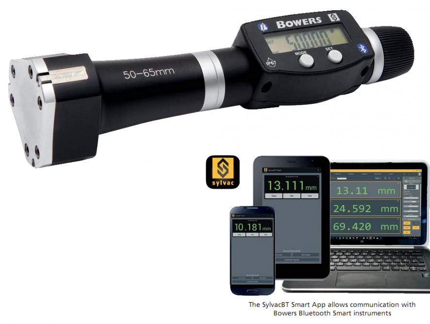 Bowers XT3 Digital Bore Gauge with Bluetooth - Metric