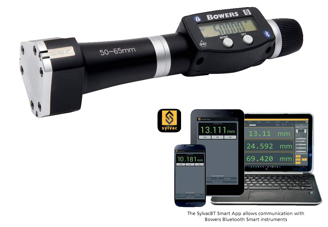 Bowers XT3 Digital Bore Gauge with Bluetooth - Metric