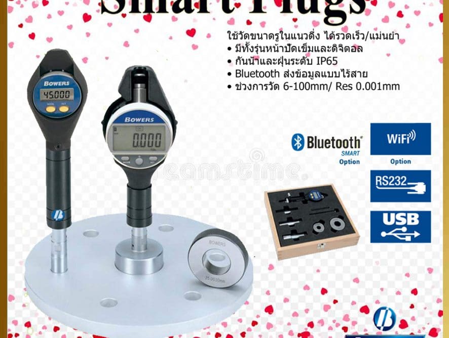 สมาร์ทปลั๊ก ไมโครมิเตอร์วัดรูใน Bowers SmartPlugs