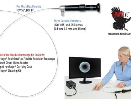 Hawkeye® MicroFlex Flexible Borescopes 0.5mm 0.9mm 1.5mm