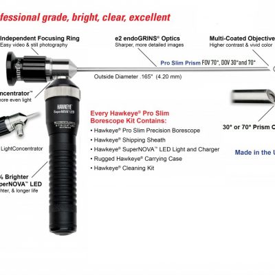 Hawkeye® Pro Slim Prism Rigid Borescope 4.2mm