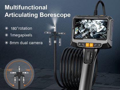 E5S Series 5" ISP HD Video Borescope 2-way Articulation